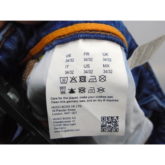 Hugo Boss R.E Maine Jeans Mens Size 34x32 Regular Fit Stretch Denim Blue - Picture 13 of 13